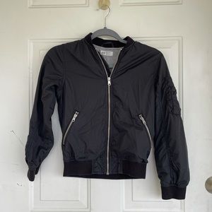 H&M Junior Boys 8-9Y Black Bomber Jacket